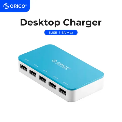 Зарядное устройство ORICO настольное с 5 USB-портами