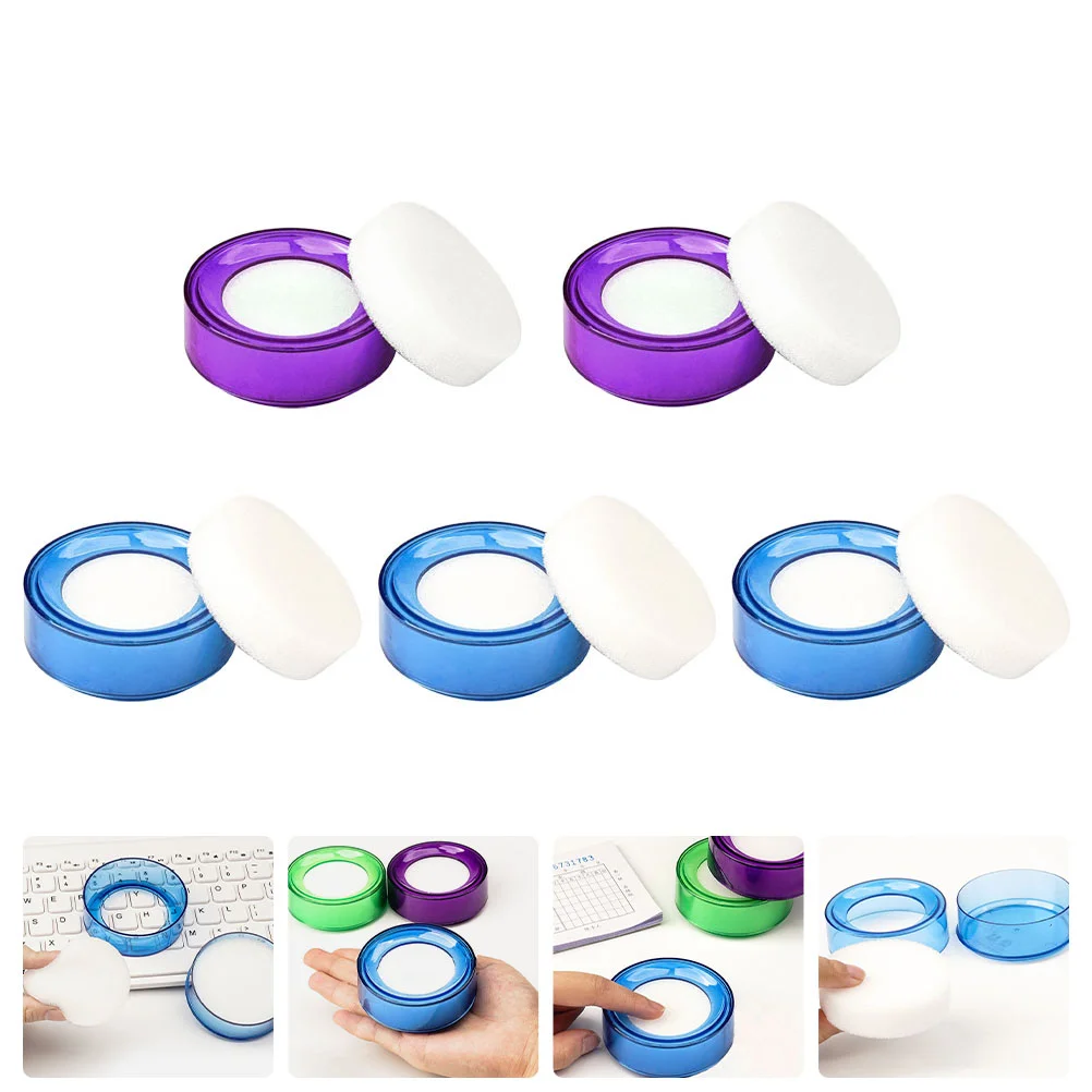 

5pcs Convenient Counting Finger Sponges Cash Counting Fingertip Moistener for Bank