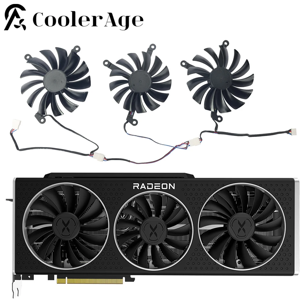 Вентилятор охлаждения CF9015U12D для XFX Speedster QICK MERC 319 AMD Radeon RX 6900 6800 XT