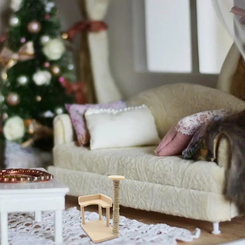 Миниатюрный кукольный дом мебель 1:12 рамка для лазания кота модель кукольного