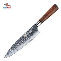 findking kitchen knife 10cr15mov 67 layers damascus steel 8 inch sharp chef cleaver slicing damascus knife useful cooking tools