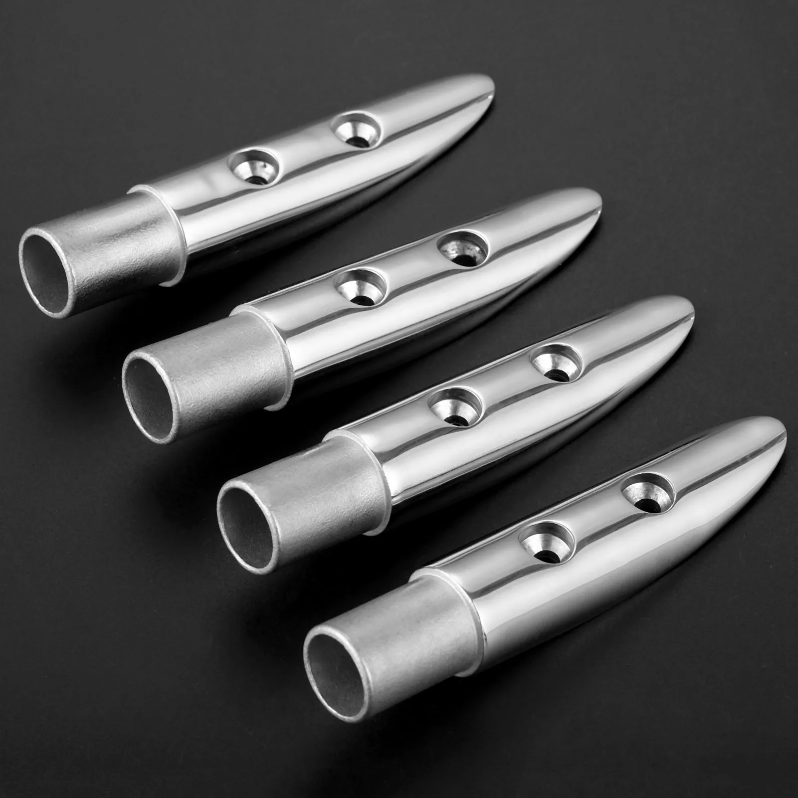

4Pcs Sailboat Powerboat Rail End Boat Hand Rail Fitting For 7/8inch Tube Pipe Boats Accessories Yacht Marine Stainless Steel 316