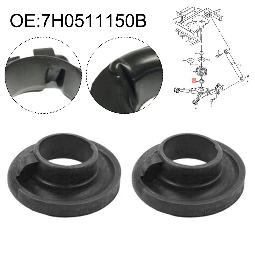 

2PCS Car Rear Lower Spring Suspension Cups For Transporter T5 T6 7H0511150B Rubber Suspension Cups Accessories