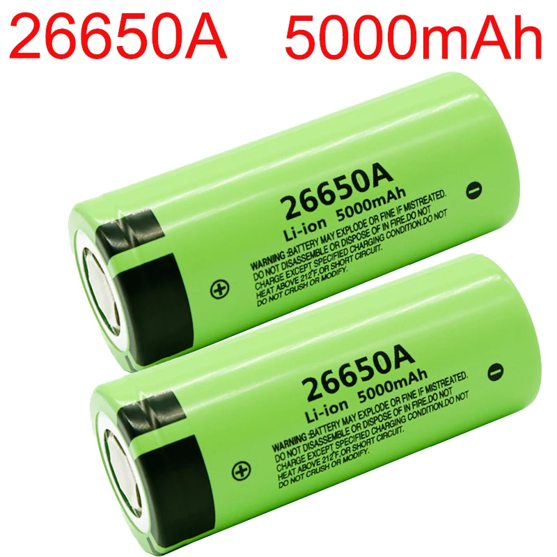 

26650A Lithium Battery Power NCR 26650 5000mah High Capacity Flashlight Power Tool