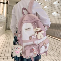 cute candy colored schoolbags large capacity multi pocket travel bags fashion school bags for teenage girls bags for women