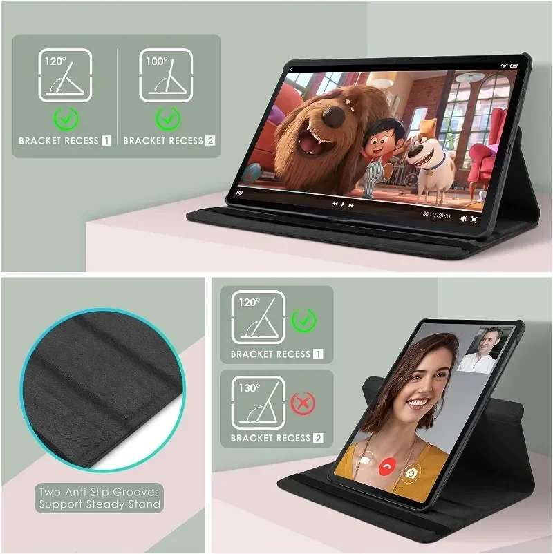 Чехол для Samsung Galaxy Tab S9 Ultra 14.6 S8 Plus 12.4 S7 FE 11 360 Вращающийся чехол планшета S5e 10.5 S6 lite 10.4