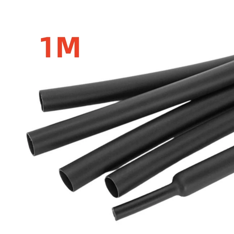 

1 Meter/Lot 2:1 Black 1 2 3 5 6 8 10mm Diameter Heat Shrink Heatshrink Tubing Tube Sleeving Wrap Wire Sell DIY Connector Repair