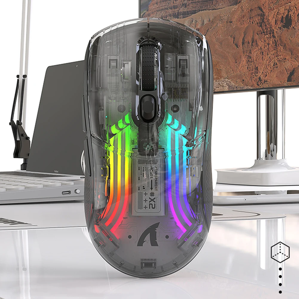 

Wired Wireless Mouse Gamer RGB Light Adjustable Mute Gaming Mouse Bluetooth-compatible Mute Mouse for Desktop Notebook Computer