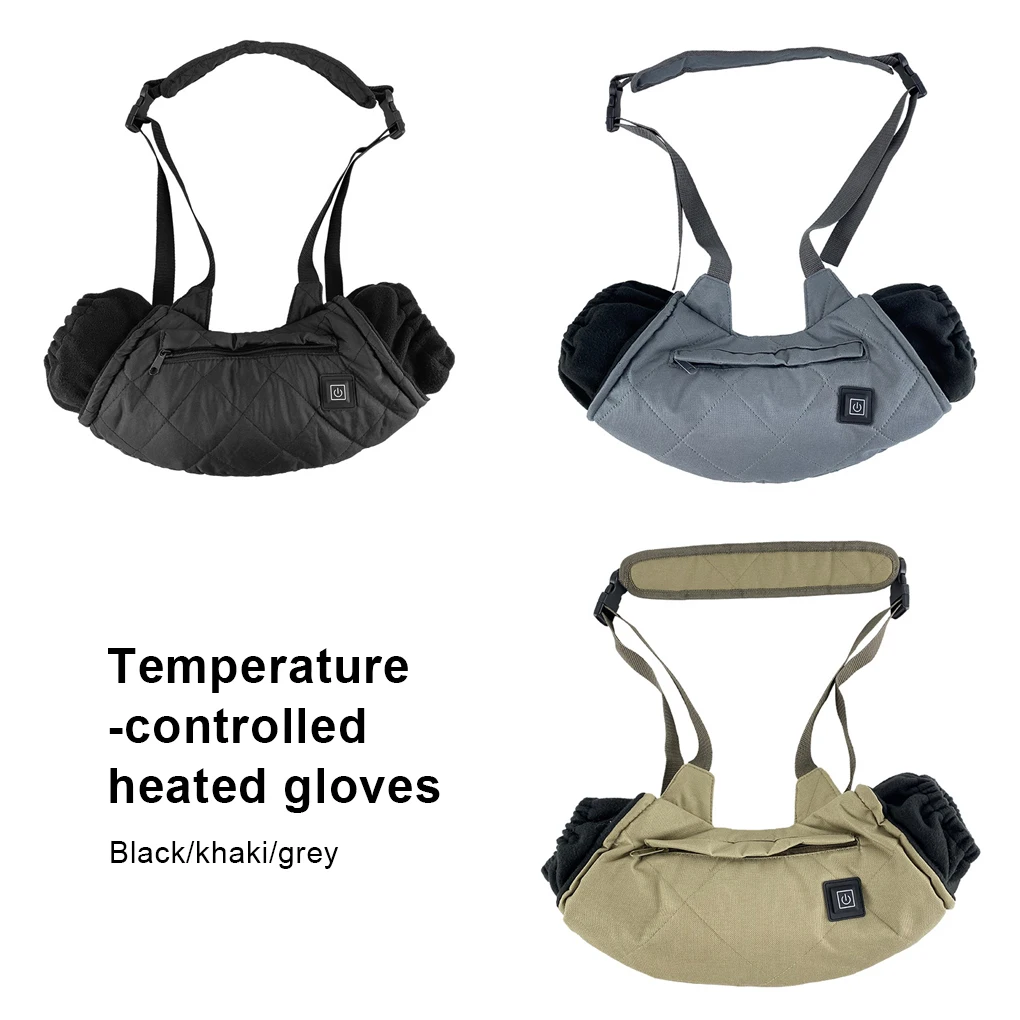 

Hunting Heated Hand Warmer Outdoor Winter Cold Weather USB Zipper Pocket Heater Hiking Tourist Warming Device Black