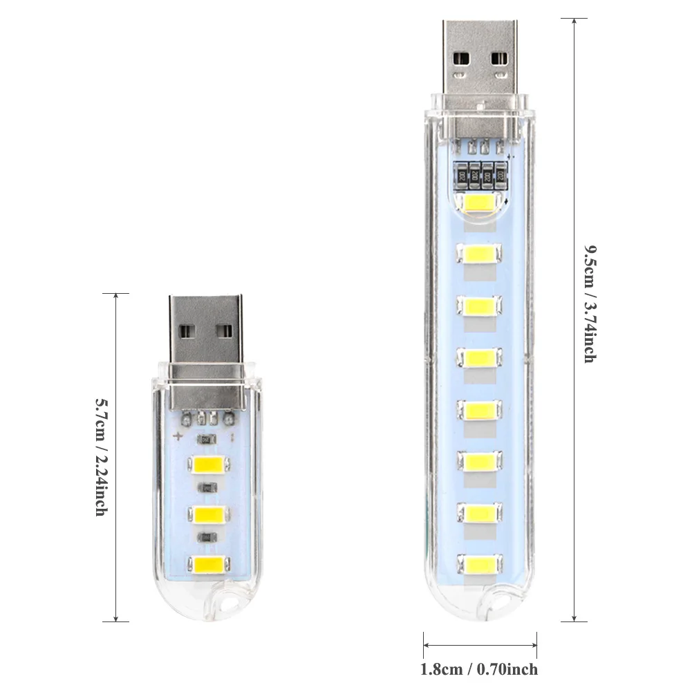 

Mini COB Inline LED Fill Yellow White USB Flash Light