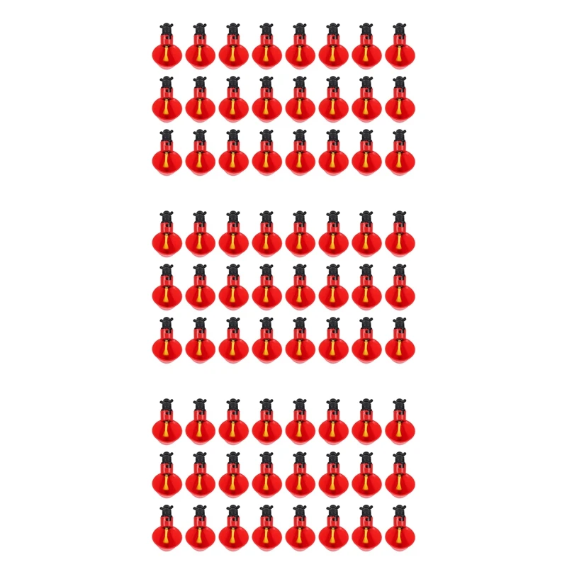

72Pcs Feed Automatic Bird Coop Poultry Chicken Fowl Drinker Water Drinking Cups Livestock Drinking Cup Poultry Tools