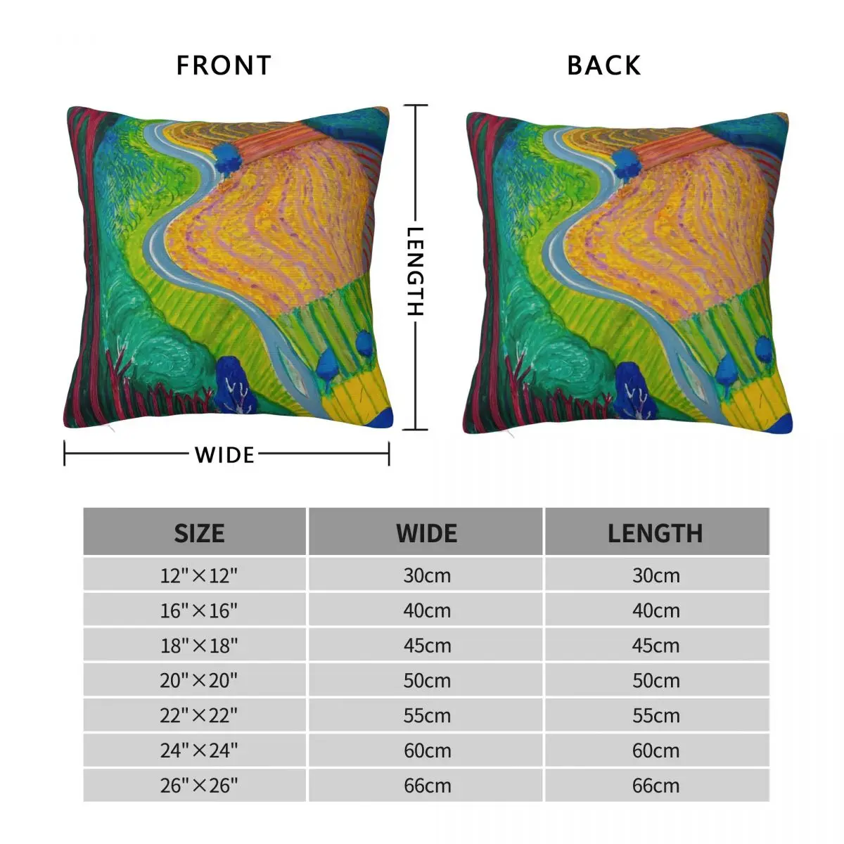 David Hockney Garrowby Hill чехол для подушки из полиэстера и льна вельветовый креативный