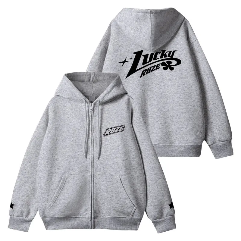 Kpop RIIZE Pop-up Store Толстовка на молнии Модная индивидуальная толстовка с капюшоном
