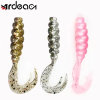ardea worm grub lure 43m0 8g 12pcs curly soft silicone fishing lure artificial wobblers jig bass carp tackle rubber swimbait