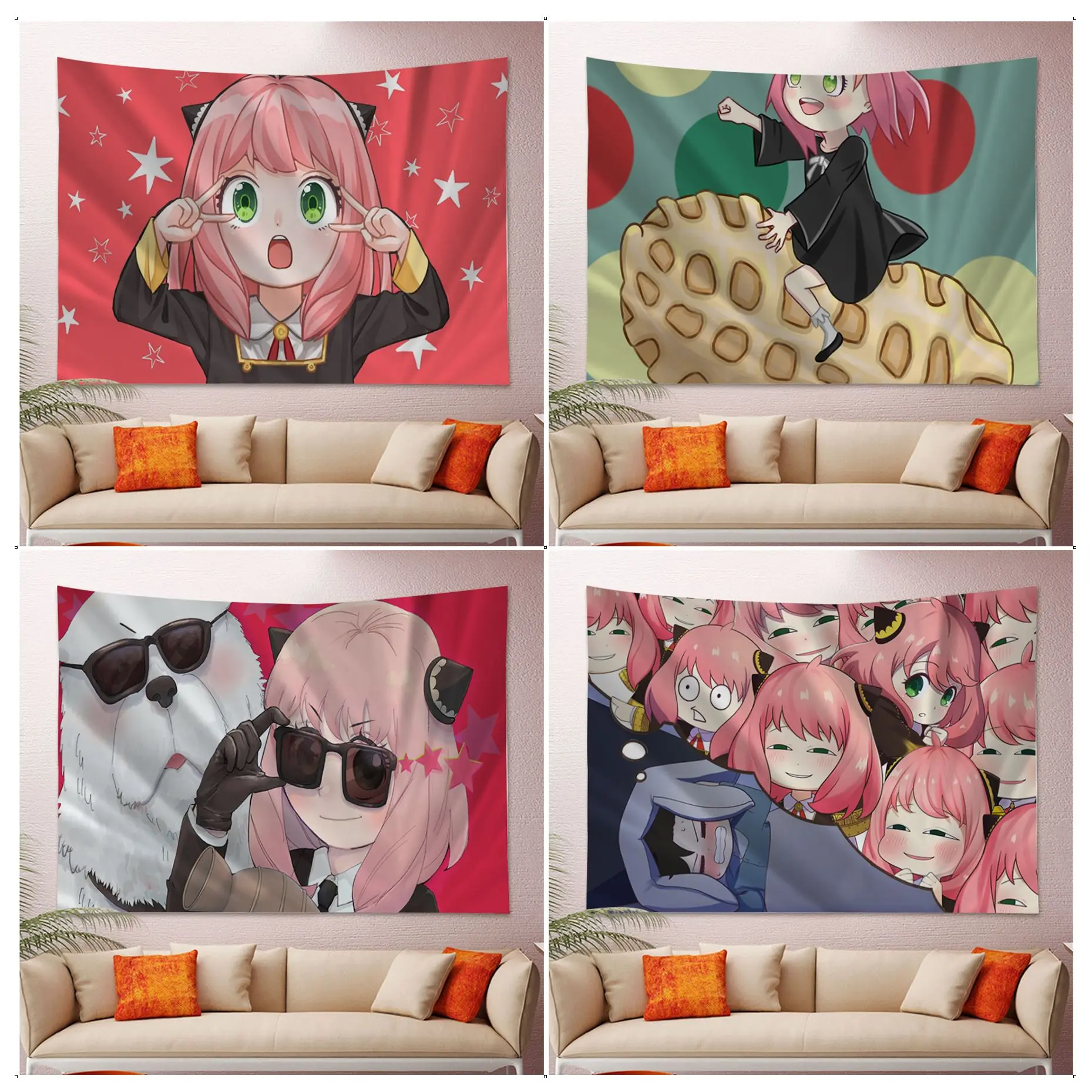 

Spy X Family Anya Forger Chart Tapestry For Living Room Home Dorm Decor Home Decor