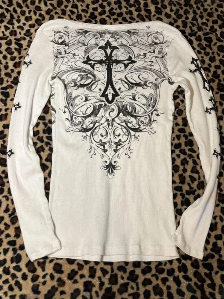 Женская винтажная футболка в стиле гранж Harajuku