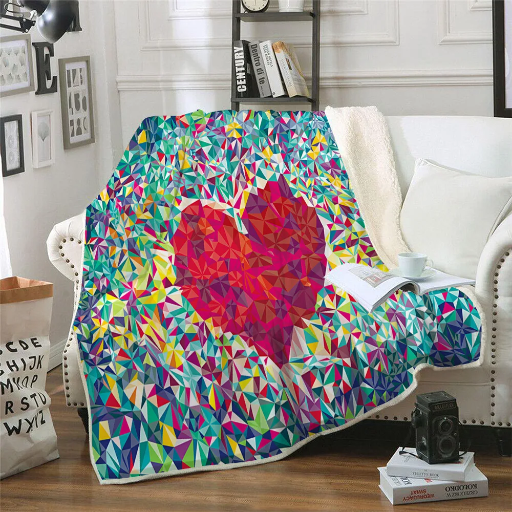 

Heart Pattern Blanket Flannel Colorful Blanket for Children Adult Sofa Nap Winter Warm Light Thin and Comfortable Bed Decoration