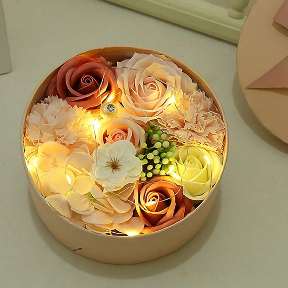 Красивое мыло для ванны с цветами влюбленных ароматом стебля подарочная коробка