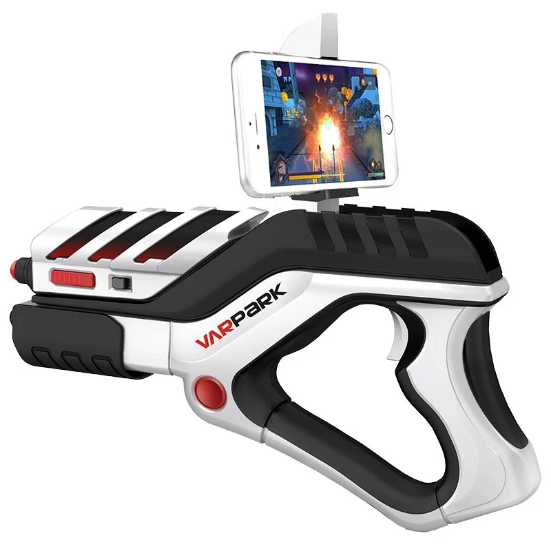 Gun-shaped gamepad with built-in phone holder and game APP, for mobile phone gyro shooting games, mobile deviice game controller
