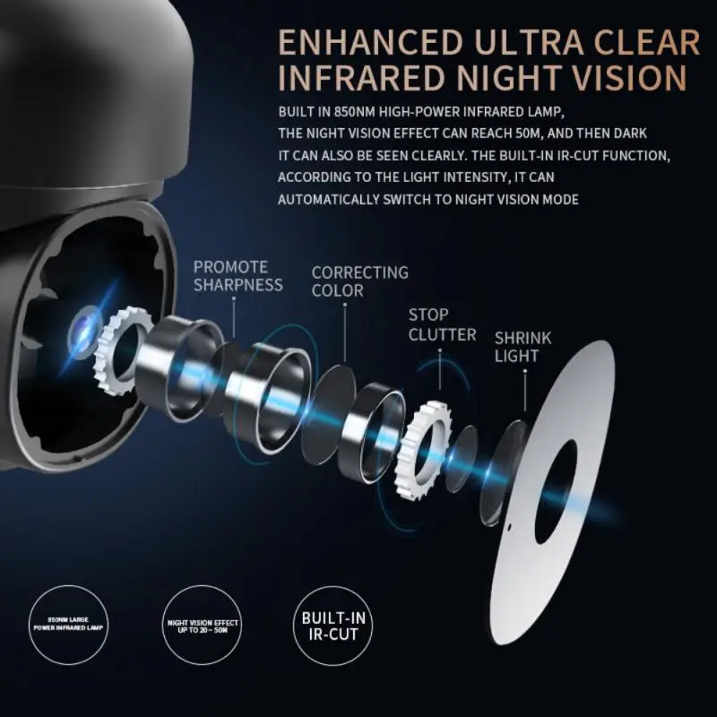 

Smart Home Ir Night Vision Wireless Cctv Wifi Ip Camera Security Protection Wireless Wifi Dual Band Camer Smart Human Detection