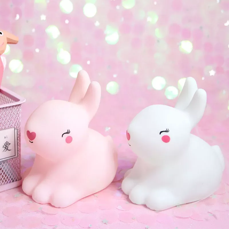 

Girl's Heart Bedside Lamp Rabbit Nightlight Baby Children's Room Bed LED Toy Bedroom Decoration Shape Light Kids Toys Gi