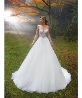 luxury off the shoulder wedding dresses for women 2022 backless lace tulle bridal gowns long women rrobe de soir%c3%a9e de mariage