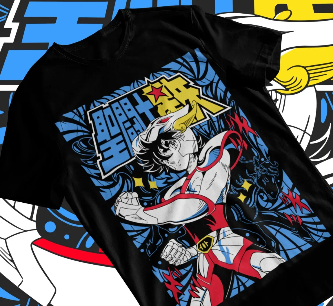 Футболка унисекс Saint Seiya Классическая мягкая футболка с рисунком манги