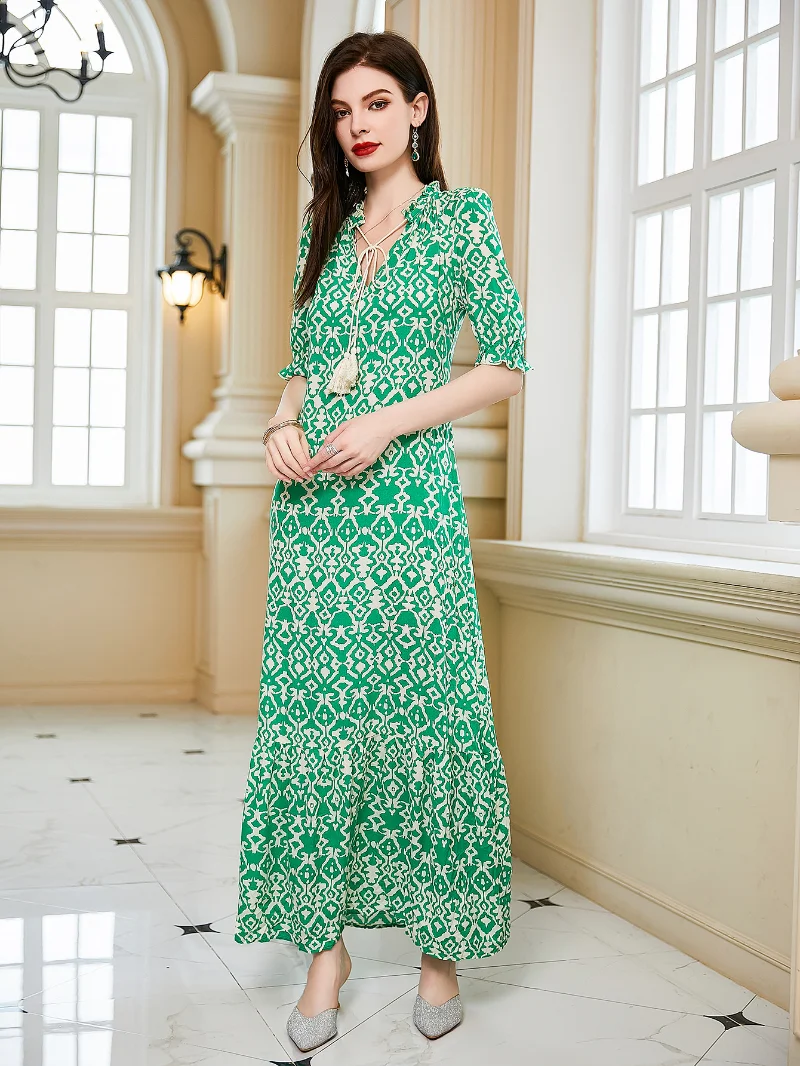 

Женское платье-корсет с коротким рукавом, V-образным вырезом и высокой талией