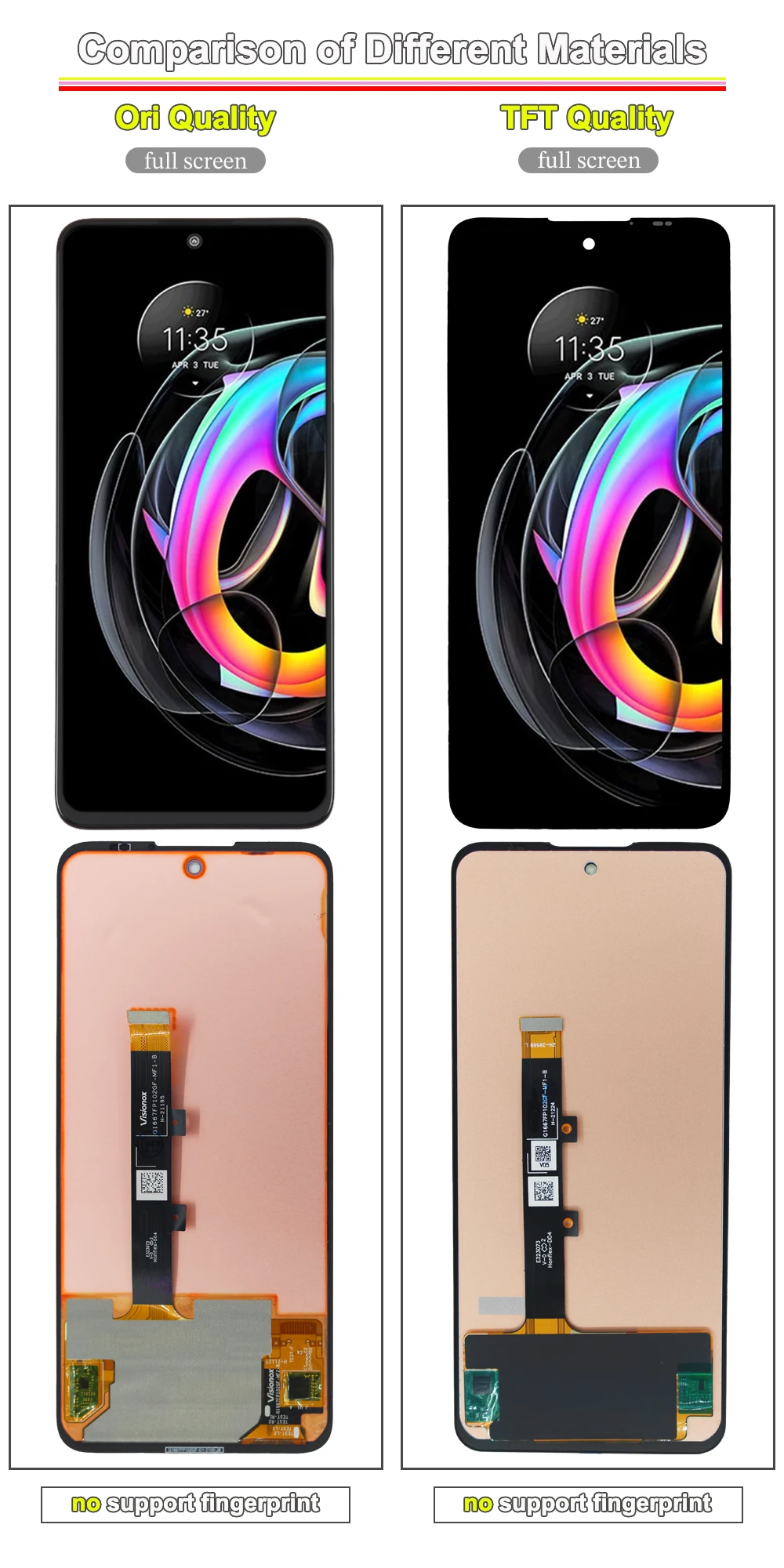 Фото AMOLED для Motorola Moto Edge 20 Fusion ЖК-дисплей, сменный преобразователь сенсорного экрана для Moto Edge 20 Lite, ЖК-дисплей с рамкой №3