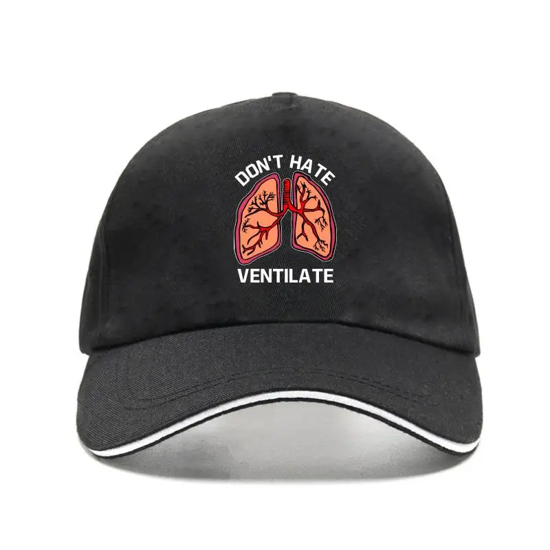 

Don't Hate Ventilate Bill Hat Funny Respiratory Therapist Gift for Lung Doctor