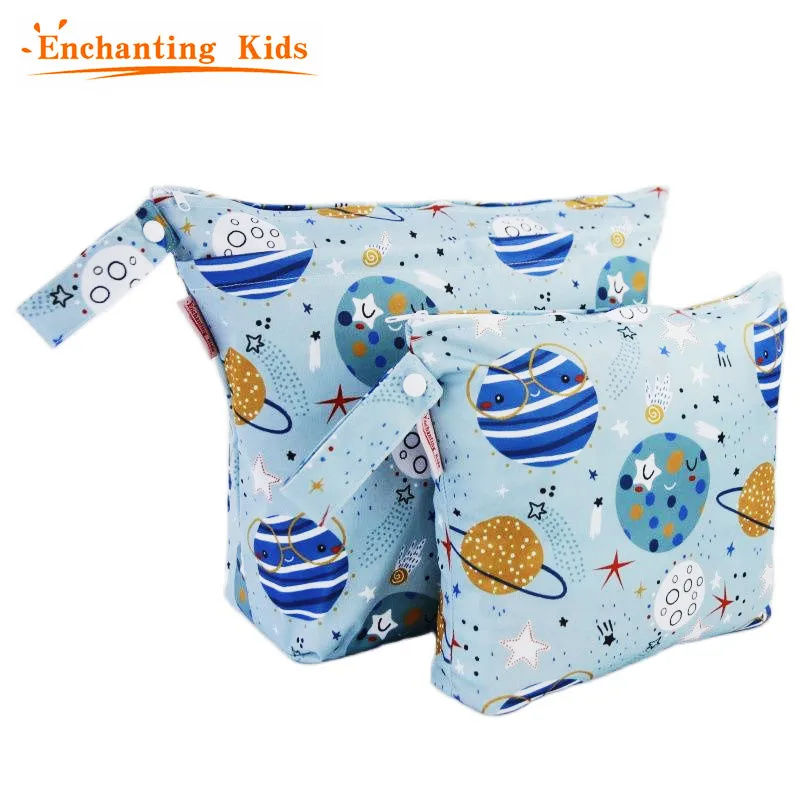

Reusable Cloth Diaper Wet Bag Waterproof Reusable Makeup Bags PUL Travel Cosmetic Bag Diaper Bag Single/Double pocket