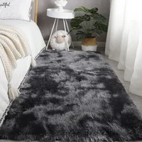 Shaggy Sheepskin Fluffy Living room rugs Carpet for Living room Bedroom Area Rugs Plush Tie-dye Faux Fur Floor Foot Mats