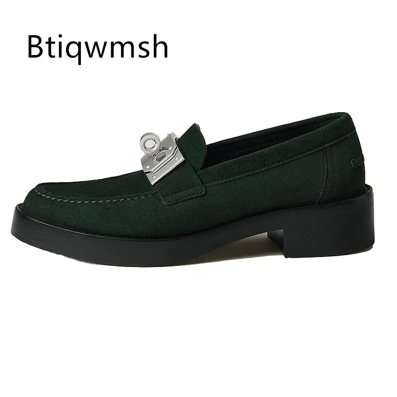 

Мужские замшевые туфли с острым носком, на низком каблуке