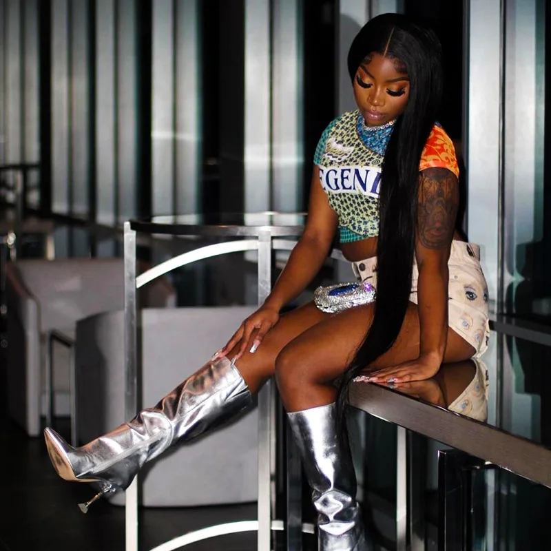 

Letter Print Crop Top Short Tshirt Women Summer Short Sleeve Tee Tops Big Stretch Streetwear Women Clothing Casual Outfits