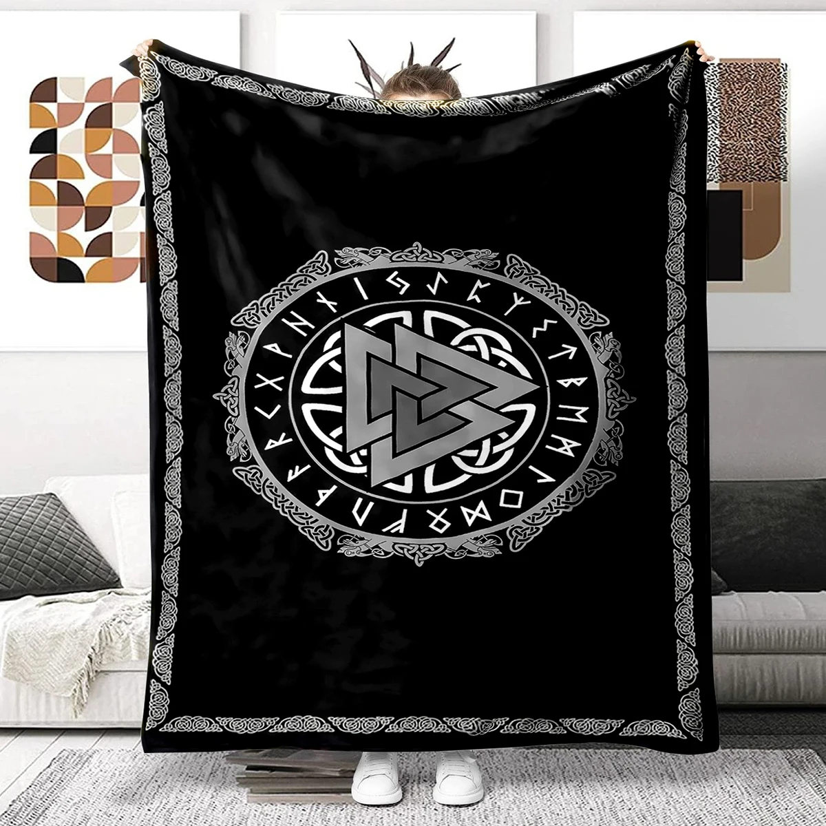 

Ультралегкое фланелевое одеяло в стиле викингов, мягкий плюшевый плед для дивана, кровати, кушетки, отличные офисные подарки