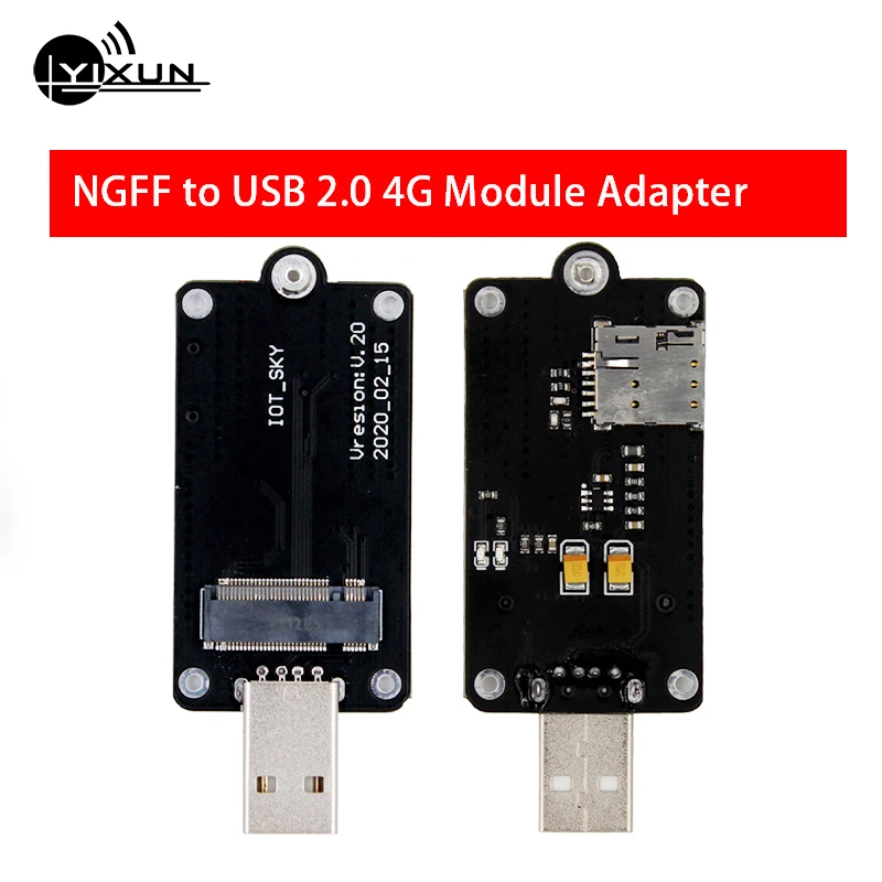 

Адаптер для модуля M.2 NGFF на USB 4G, макетная плата с слотом для Nano SIM-карты, для детской модели EM05, EM06, Φ SIM7912G SIM7920G