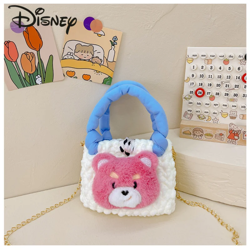 Disney 2023 New Plush Women's Handbag Fashion High Quality Children's Zero Wallet Cartoon Casual Versatile Parent Child Bag
