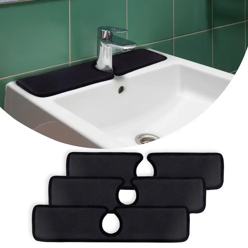 

Sink Mat Absorbent Washable Backsplash Guard Splash Water Catcher Pad Drip Protector Dish Drying Countertop for Kitchen Bathroom