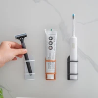 iron electric toothbrush holder bathroom toothpaste shaver storage rack wall mount electric toothbrush shelf