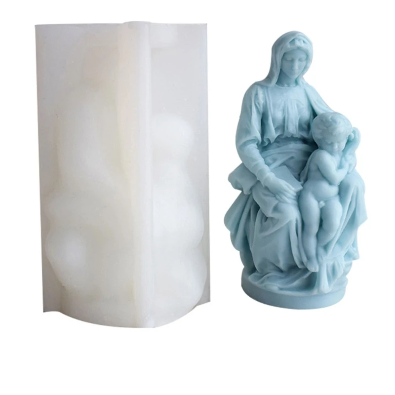 

3D Дева Мария для удержания малыша силиконовые формы ароматические свечи смолы формы DIY книги по искусству Прямая поставка