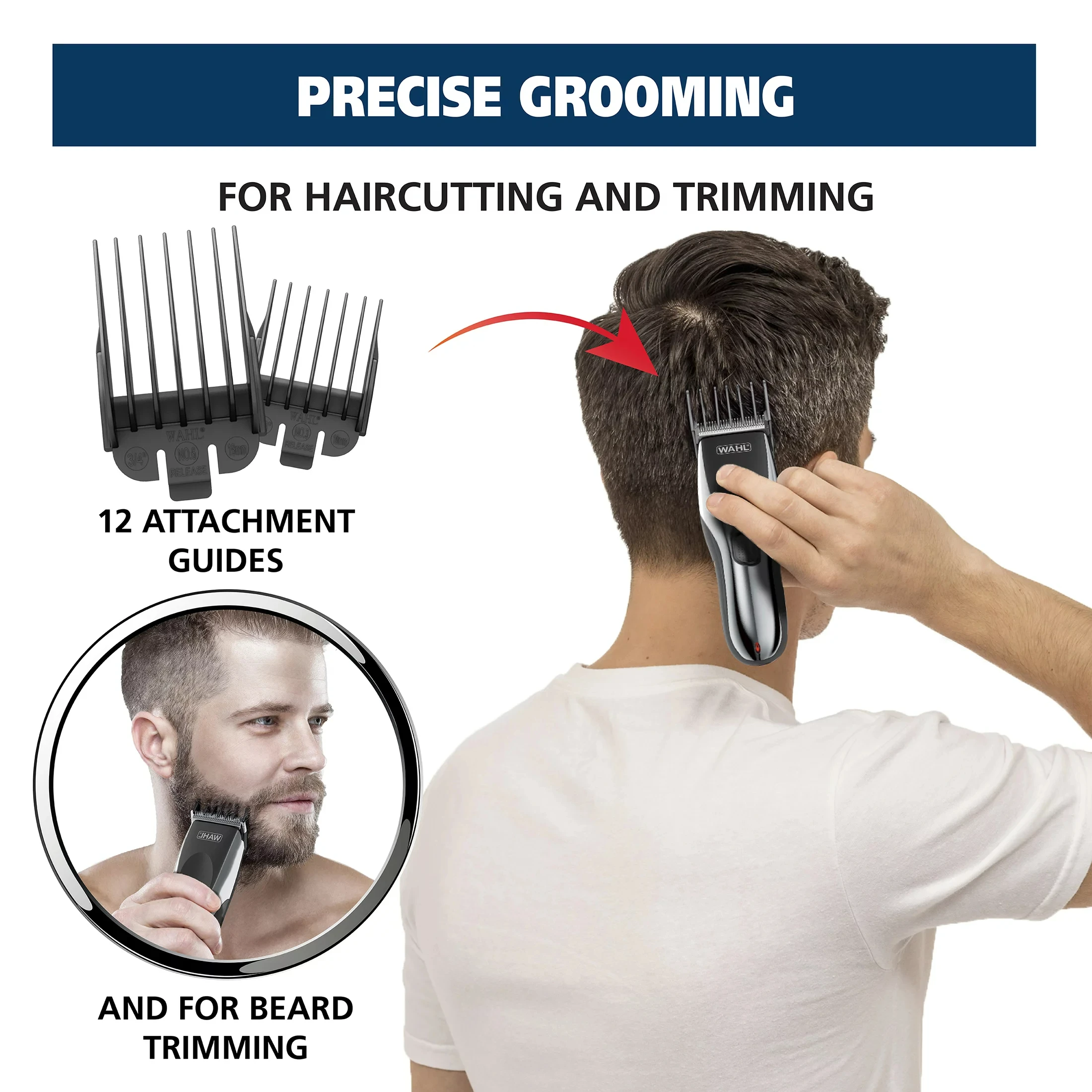 

& Beard Cordless Trimmer Kit, Men or Women, 22pc, Black - 9639-2201