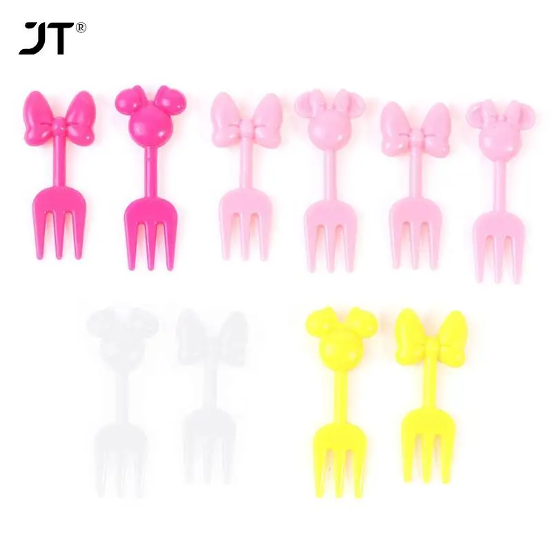 

6-10pcs Animal Farm Dinosaur Fruit Fork Mini Cartoon Children Snack Cake Dessert Pick Toothpick Bento Lunches Party Decoration