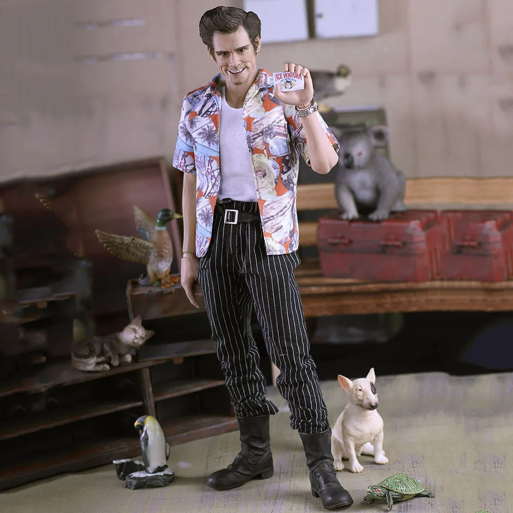 

In Stock Asmus Toys ACE01 1/6 Scale Pet Detective Jim Carrey Head Body Clothes 12 inches Action Figure Model for Fans Gifts