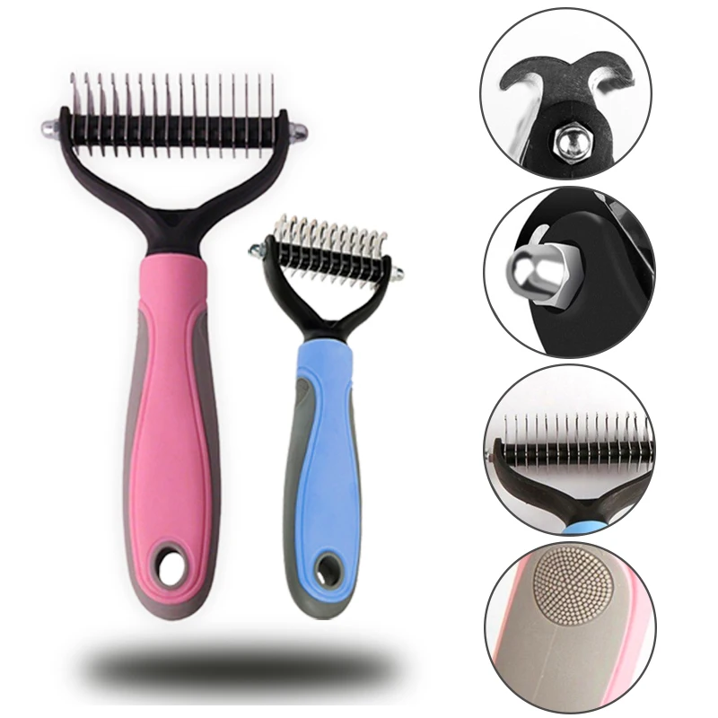 Расческа-подстилка для домашних животных с 2-сторонними граблями