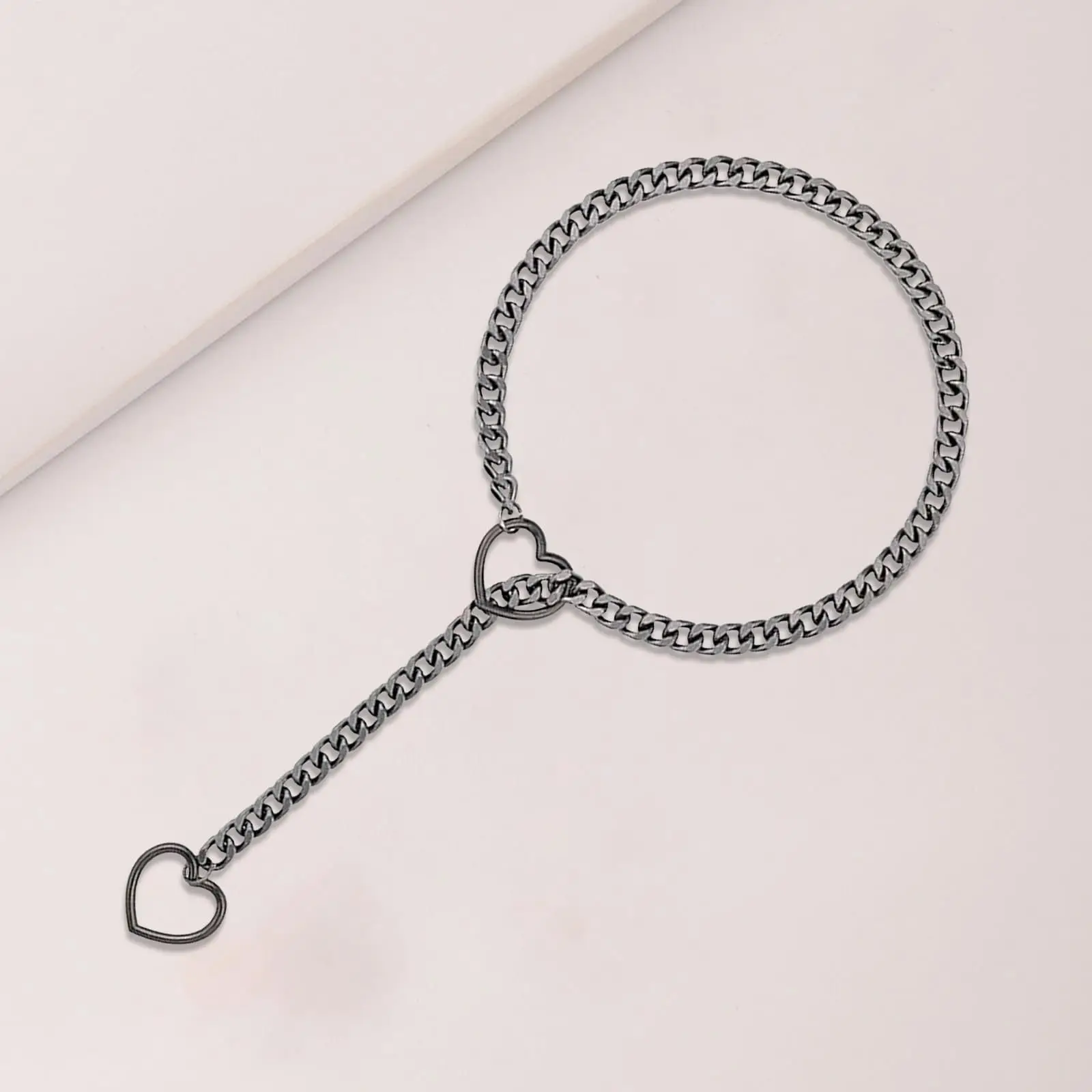 Ожерелье в форме сердца из нержавеющей стали для мужчин и женщин