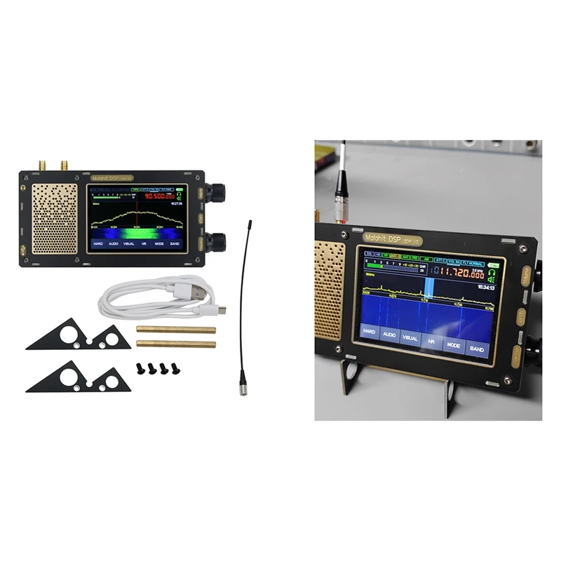 

Зарегистрированный приемник 50 кгц-2 ГГц V1.10C Malachite SDR радиоприемник DSP SDR 3,5 дюймовый экран с кодом