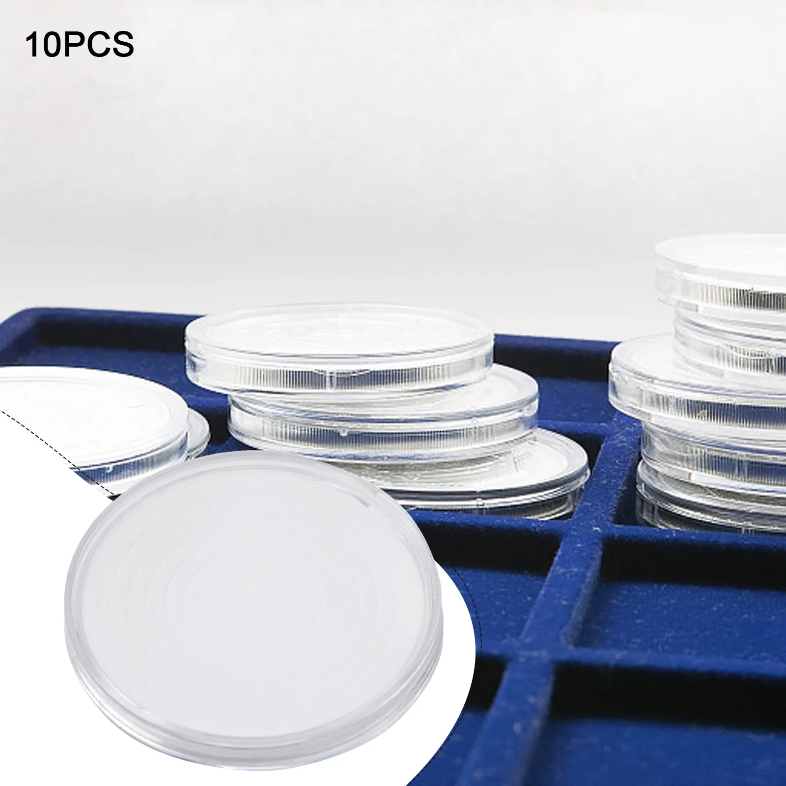 

Coin Capsules Storage Box Clear Plastic Coin Cases Holders Protector Coin Capsules Storage 18/23/28/33/38mm Inner Ring Gasket