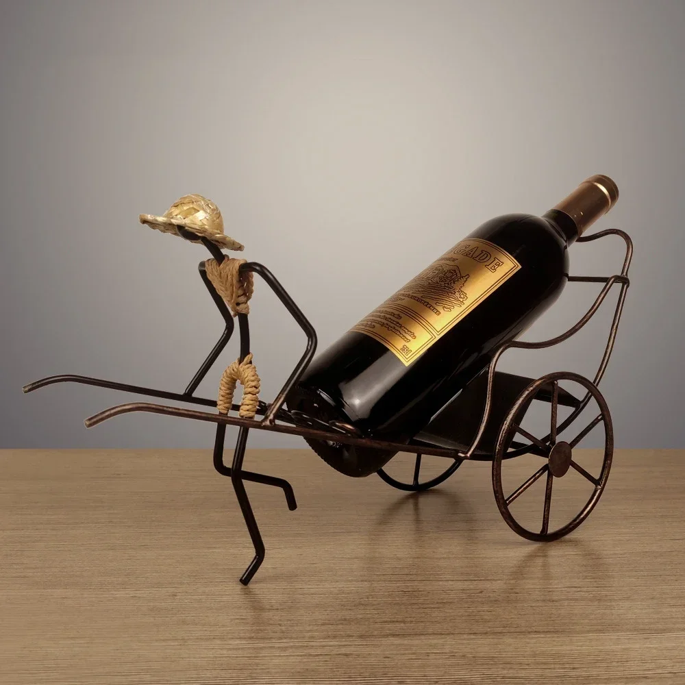 

Винная стойка в ностальгическом стиле Rickshaws, ретро-держатель для винных бутылок