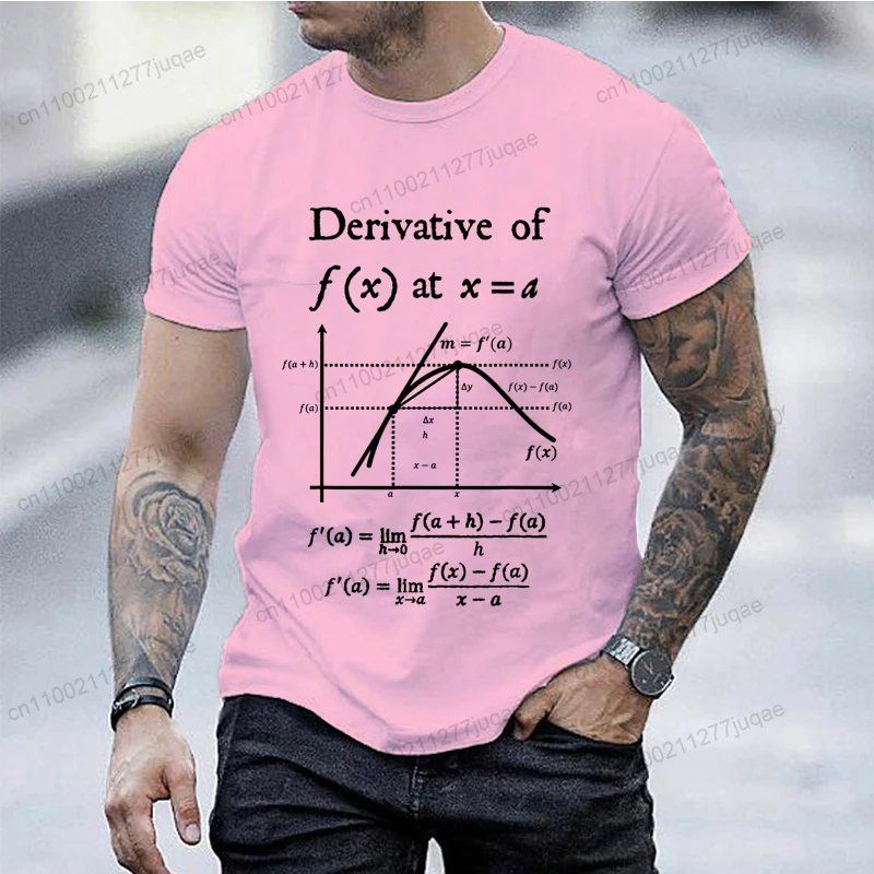 Фото Differentiable Functions Funny T Shirt Mathematics Math University Teacher Men's T-shirt Fashion Design Street Men Tshirts Shirt №3
