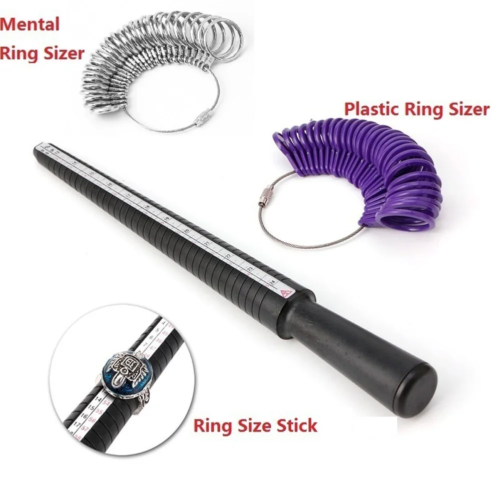 

1 PCS Professional Jewelry Tools Ring Mandrel Stick Finger Gauge Ring Sizer Measuring UK/US Size For DIY Jewelry Size Tool Sets